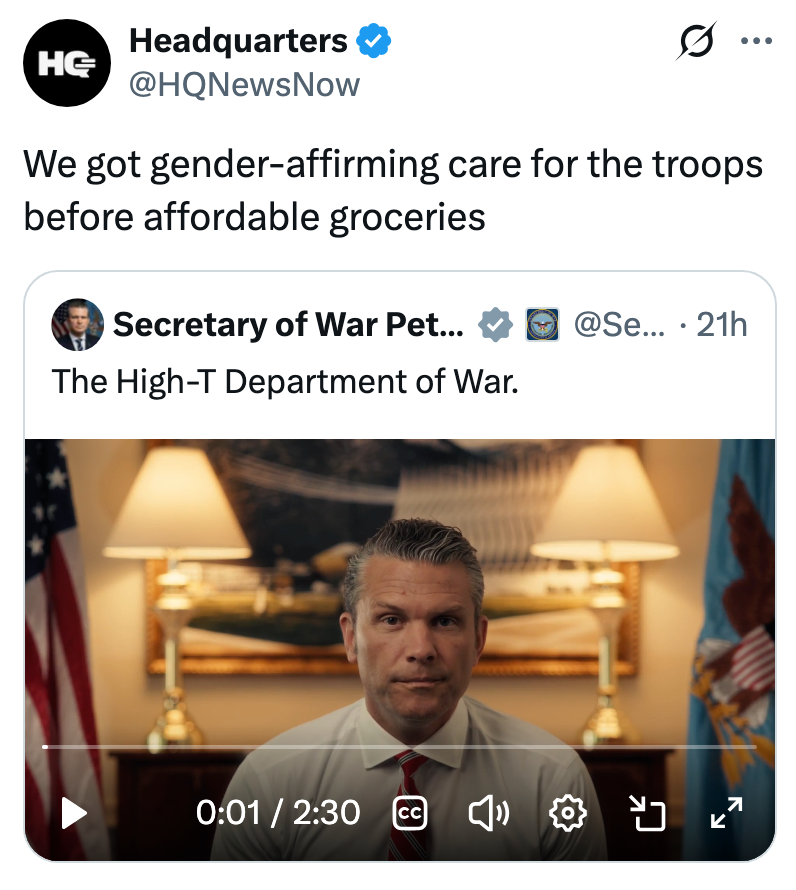 Pete Hegseth Shares Plan To Test Soldiers' Tesosterone