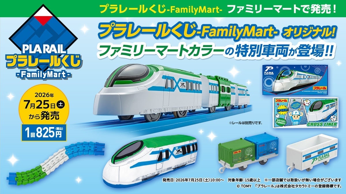 「プラレールくじ-FamilyMart-」の景品イメージ（プレスリリースより）