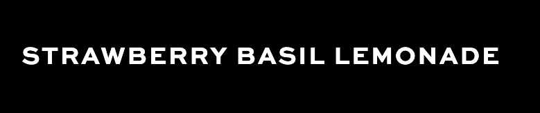 Image with large text: "Strawberry Basil Lemonade."