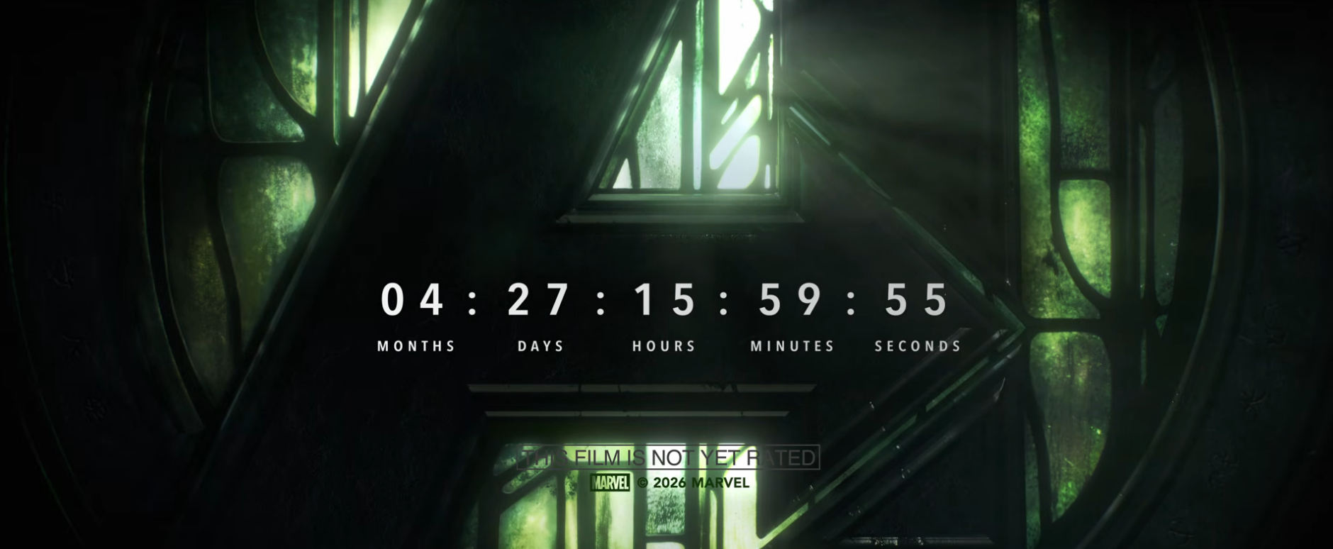 Countdown timer with four months, 27 days, 15 hours, 59 minutes, and 55 seconds remaining