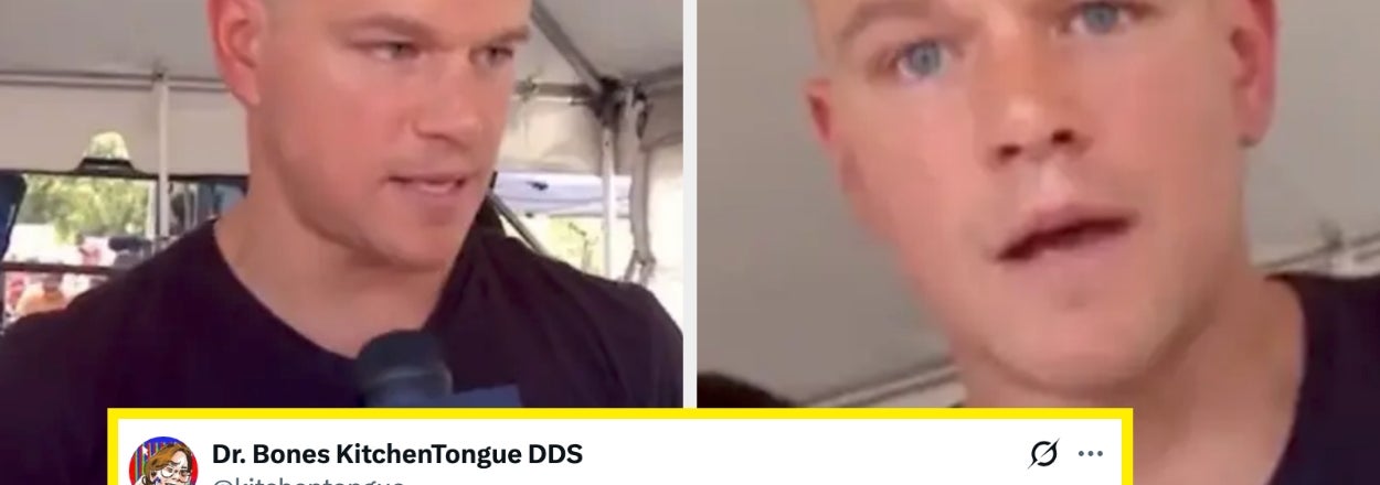 Matt Damon Is Going Viral For The Iconic Way He Shut Down A Reporter And Defended His Teacher Mom At A Rally — And Everybody’s Saying The Same Thing