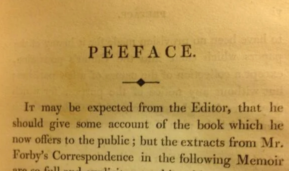 A book page with the heading "PREFACE" and introductory text discussing the editor's account of the book