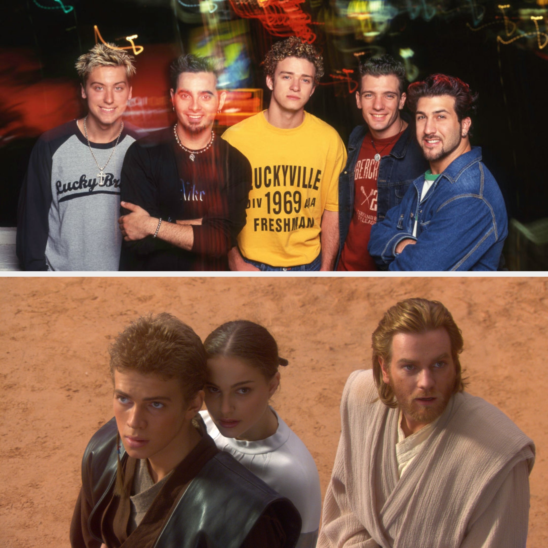 *NSYNC in 2000; Hayden Christensen, Natalie Portman, and Ewan McGregor in "Attack of the Clones"