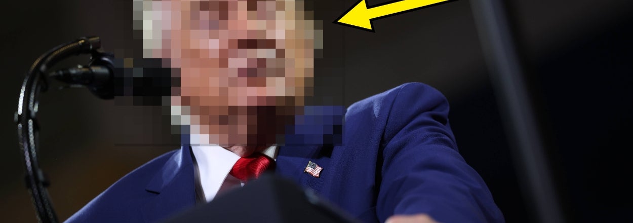 This Photo Of Trump From Last Night's Rally Might Actually Be The Worst Picture Of Him I've Ever Seen (And I've Seen A Lot Of Really Bad Pictures Of Trump)
