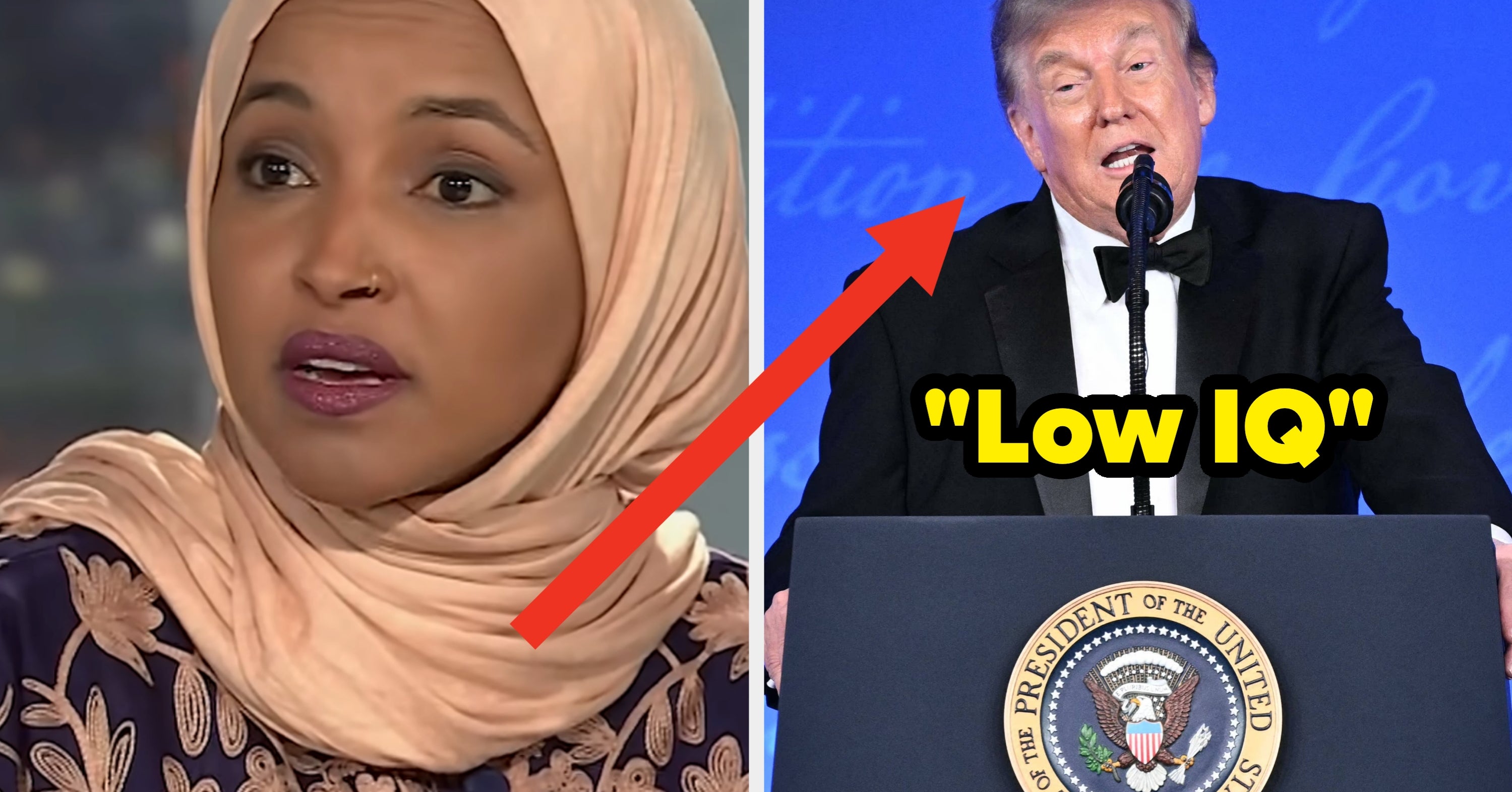 "This Should Tell You How Low IQ He Is": Ilhan Omar Responded To Trump White House Correspondents' Dinner "Joke" About Her, And She's Not Holding Back