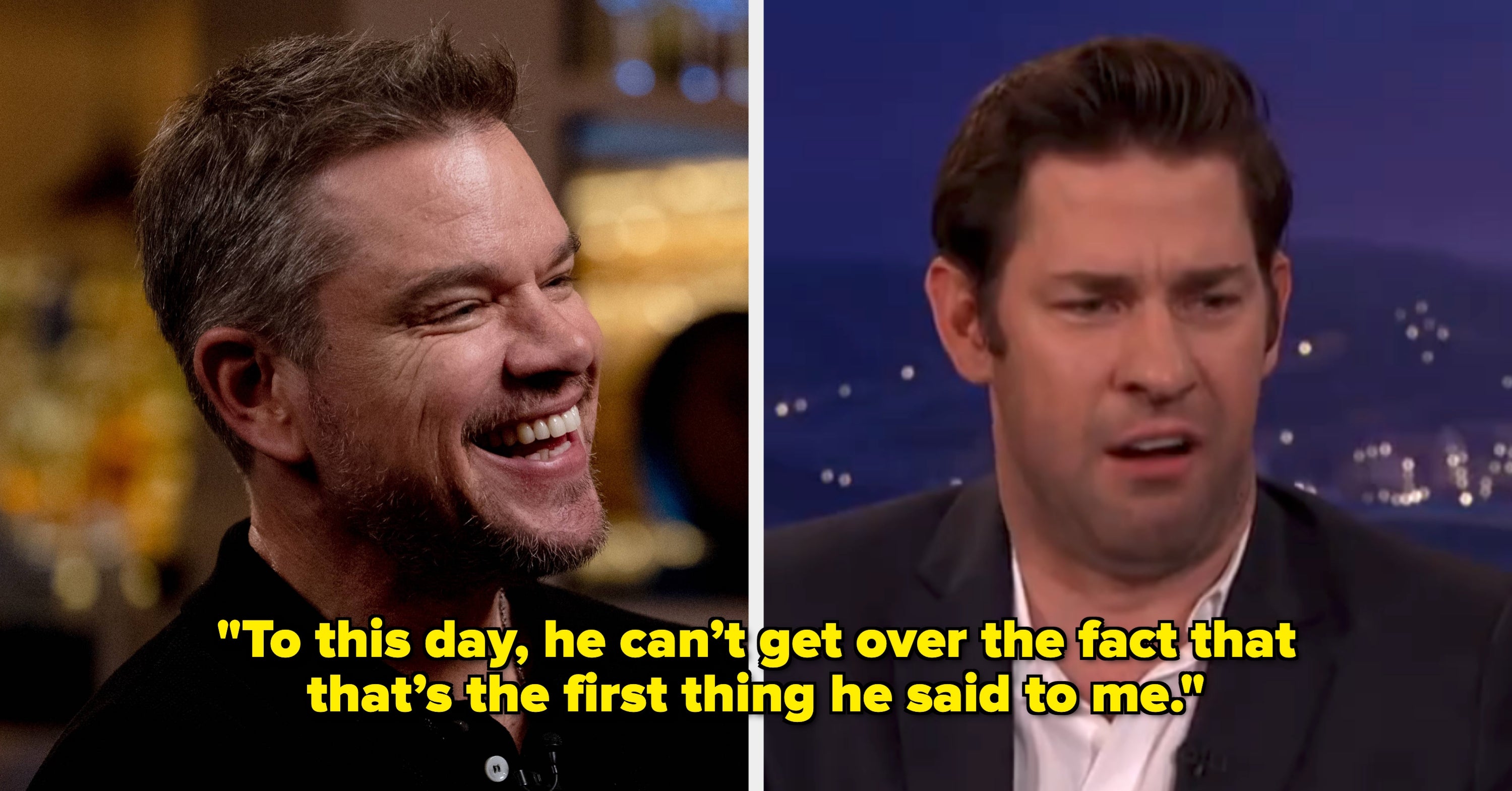 The Seriously Awkward Seven Words Matt Damon Said To John Krasinski When They First Met Have Resurfaced Online, And People Are Debating Who Was In The Wrong