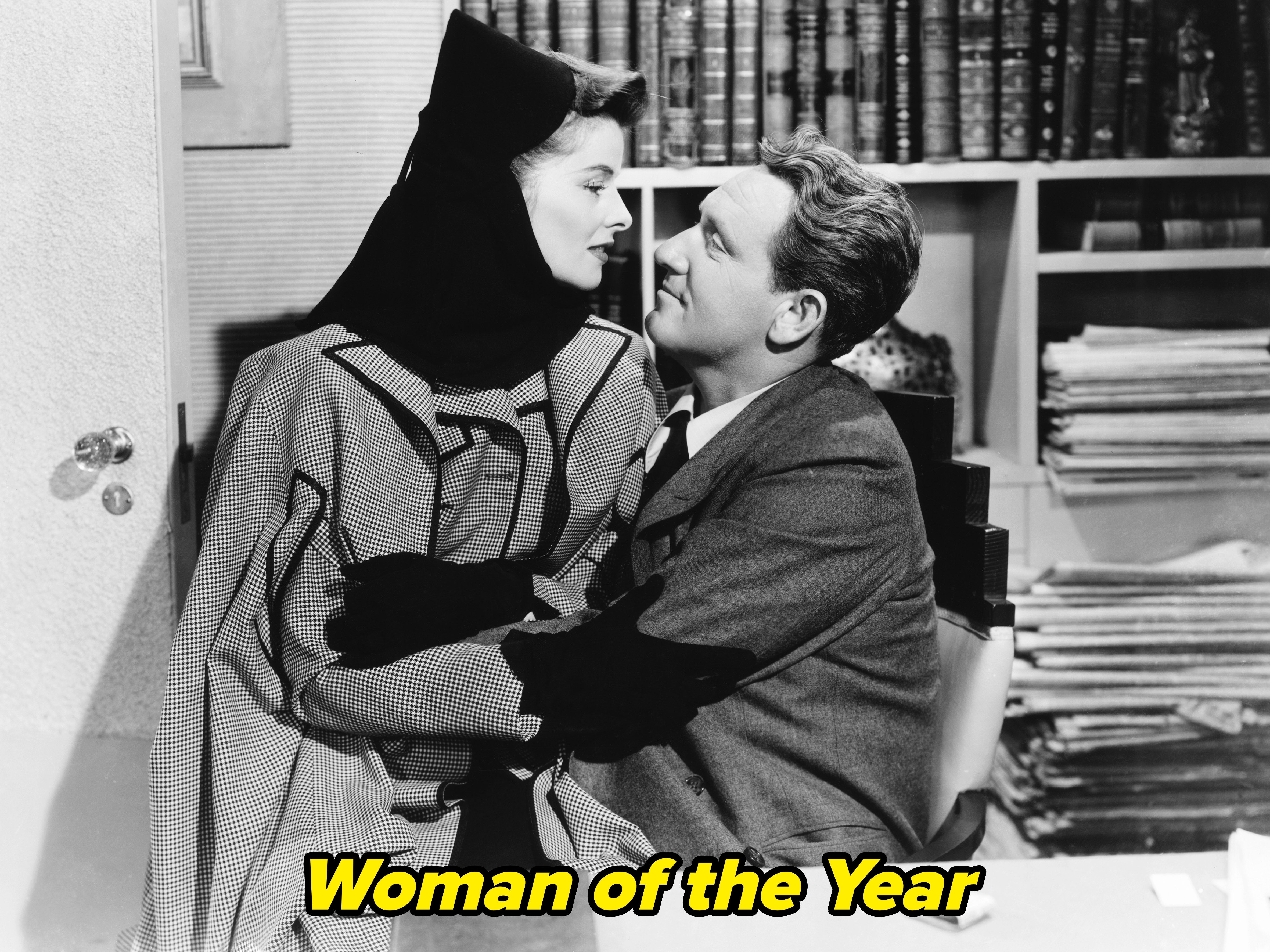 Katharine and Spencer in "Woman of the Year"
