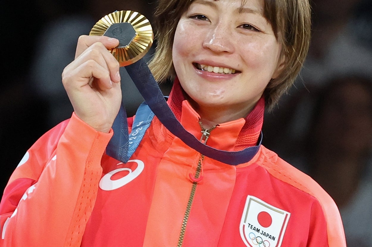 角田夏実さん（Jack GUEZ / AFP＝時事）