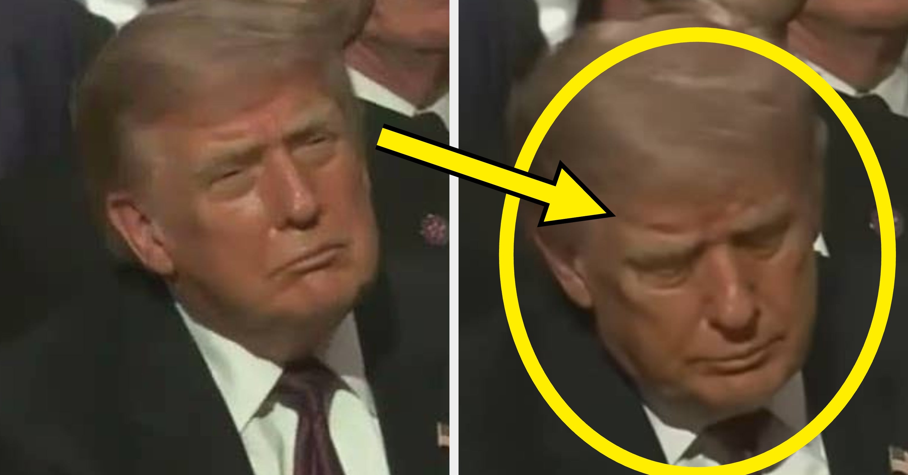 Trump Appeared To Sleep At Lindsey Graham's Funeral, And It's Part Of A Disturbing Pattern