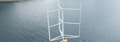 実証実験が始まったFAWTの小型実験機（アルバトロス・テクノロジー提供）