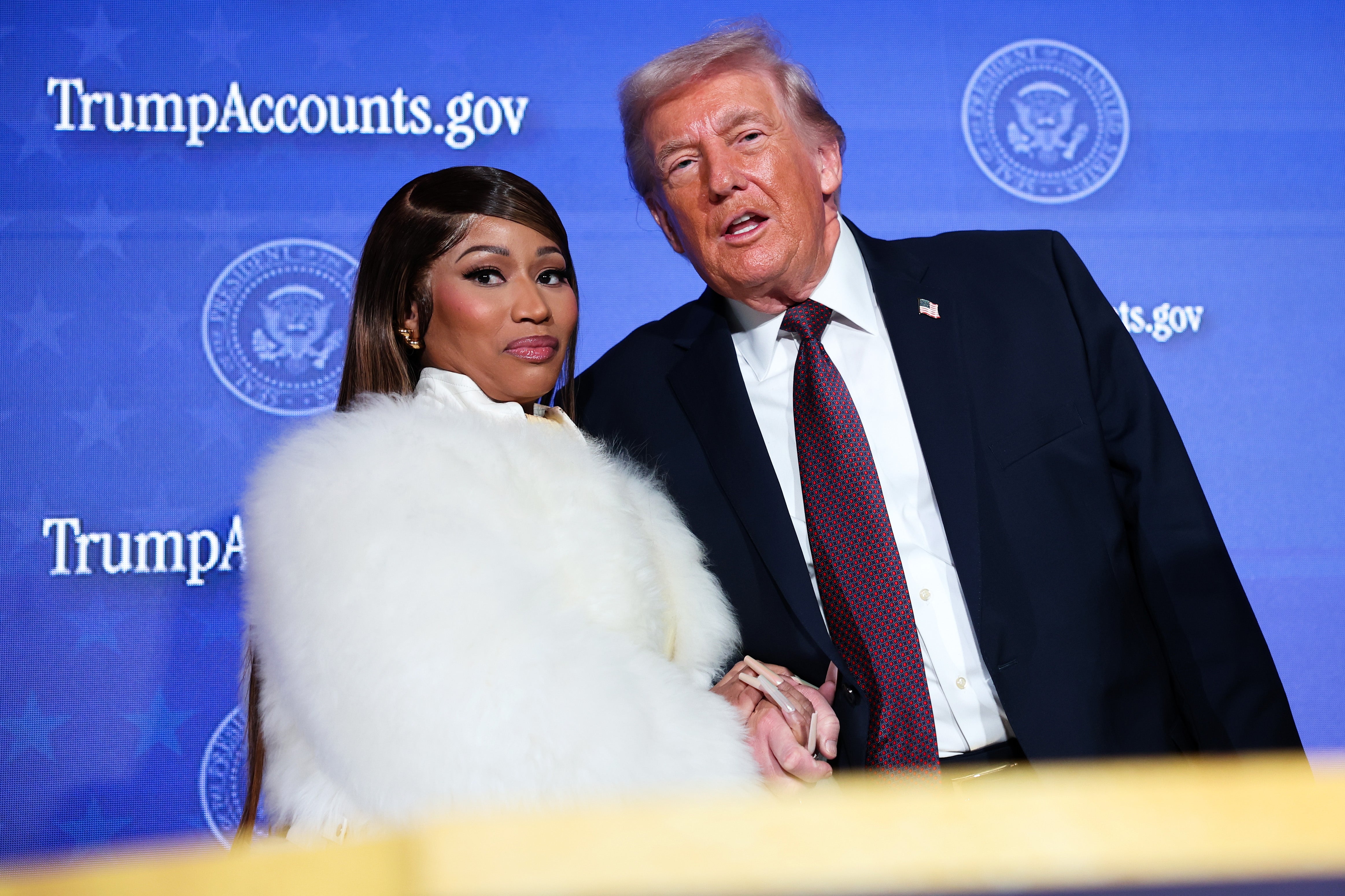 Nicki Minaj and Donald Trump posing together