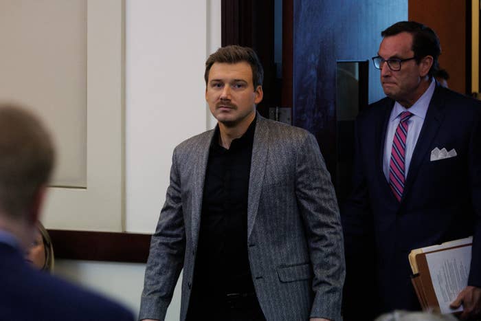 Morgan Wallen walking into court for a plea hearing