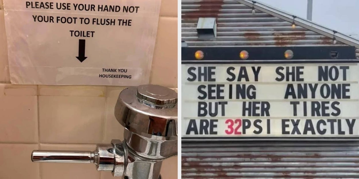 Funny Signs July 2026: Bathroom, Road, Church Signs, And More