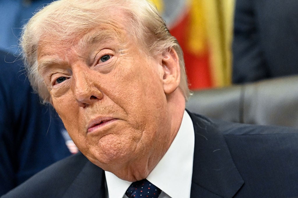 Donald Trump close-up in office