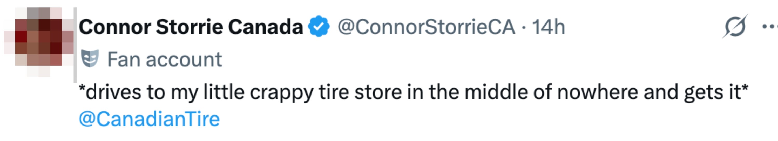 Tweet jokes about driving to a remote store location and understanding it