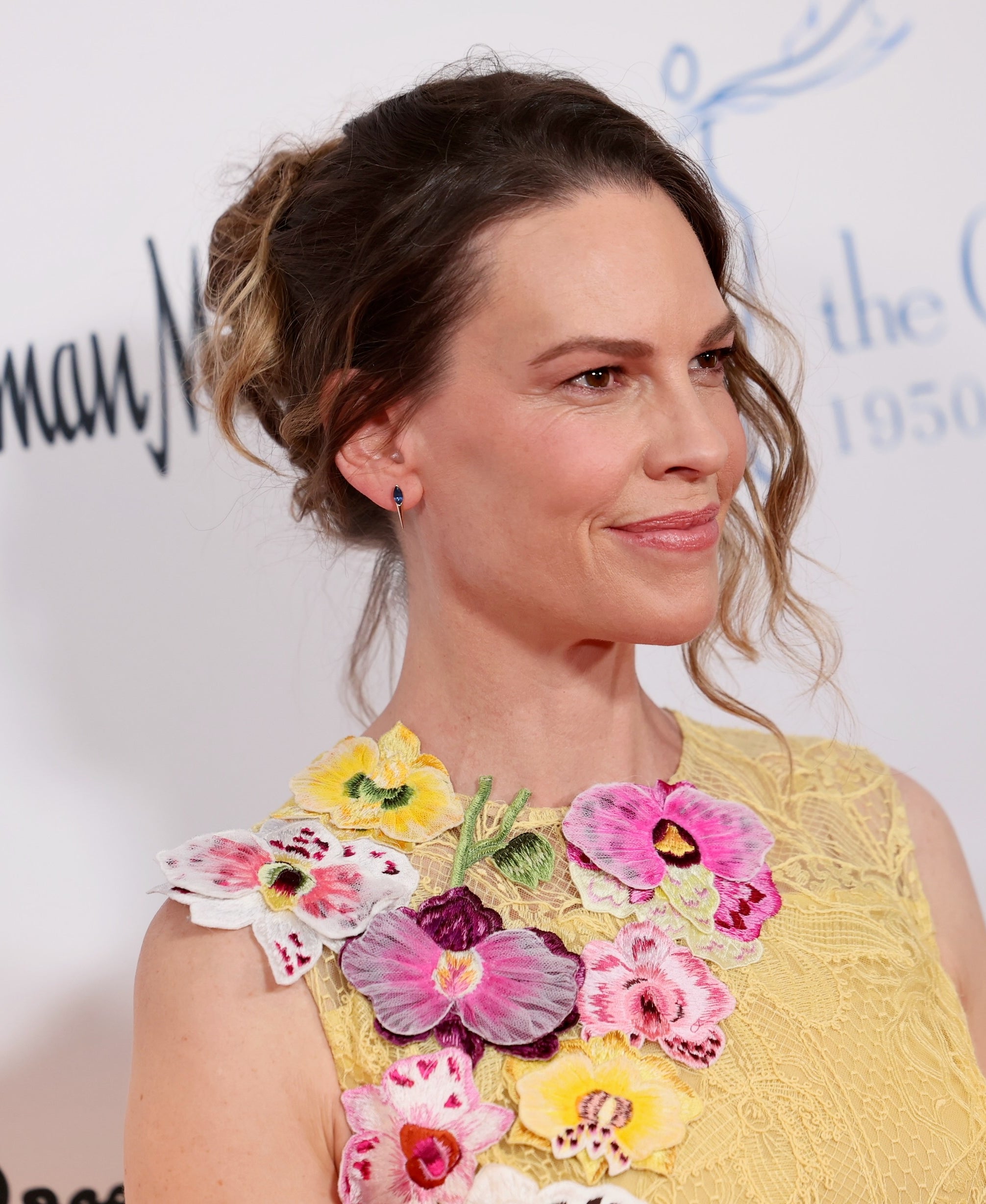 Hilary Swank on a red carpet