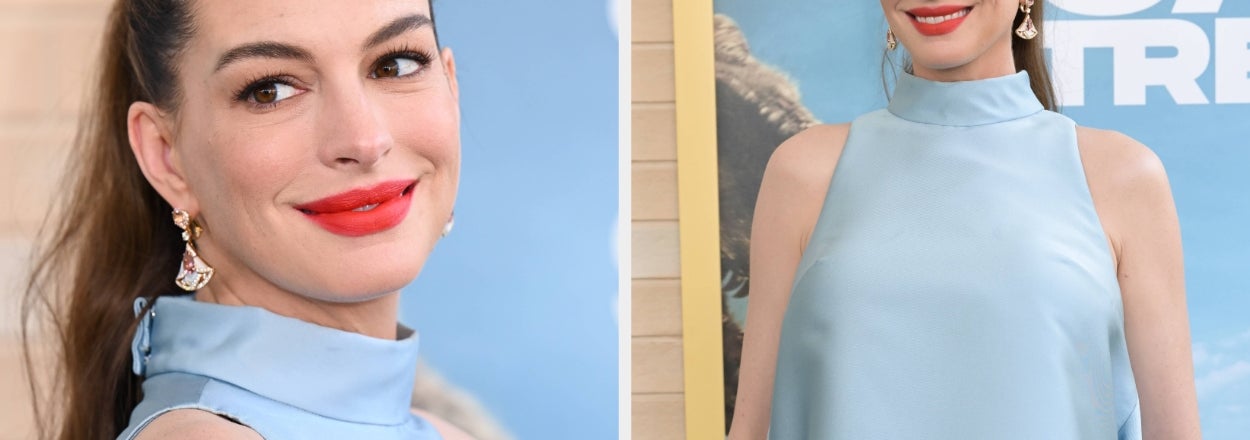 People Are Praising Anne Hathaway For Showing Off Her Bare Baby Bump On A Red Carpet, But The Overall Look Has Sparked Division