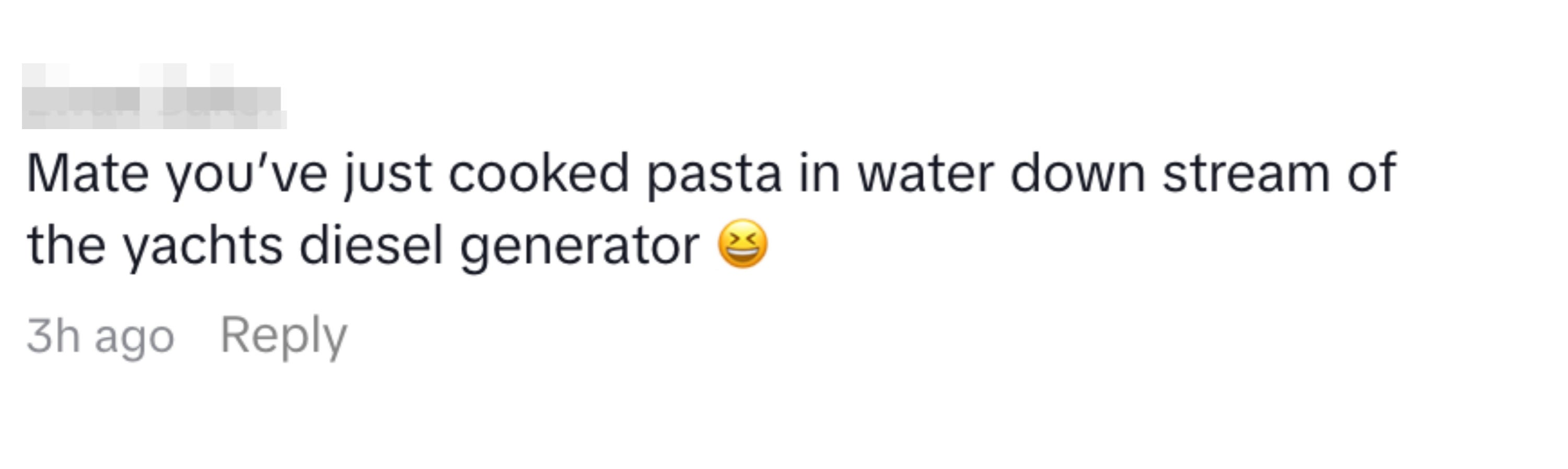 Humorous comments about Brooklyn using seawater as pasta water