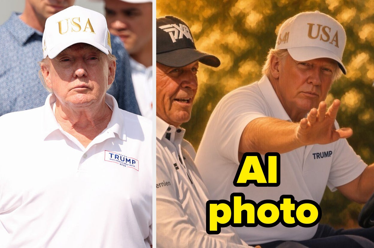 People Found The Real Photo Trump’s AI Image Was Based On, And It's Soooo Embarrassing