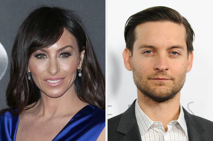 Molly Bloom and Tobey Maguire side by side at separate events