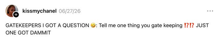 Social media station  asks followers to stock  1  happening  they are gatekeeping, with an emoji emphasizing urgency