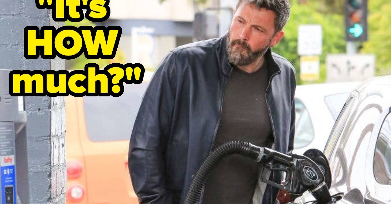 17 Photos Of Celebs Pumping Gas And Stressing About The Cost Just Like Us