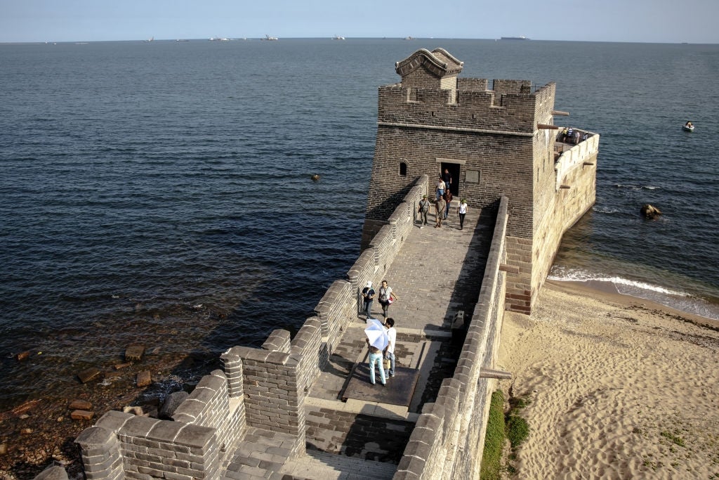 The End Of The Great Wall Of China Known As Old Dragon's Head