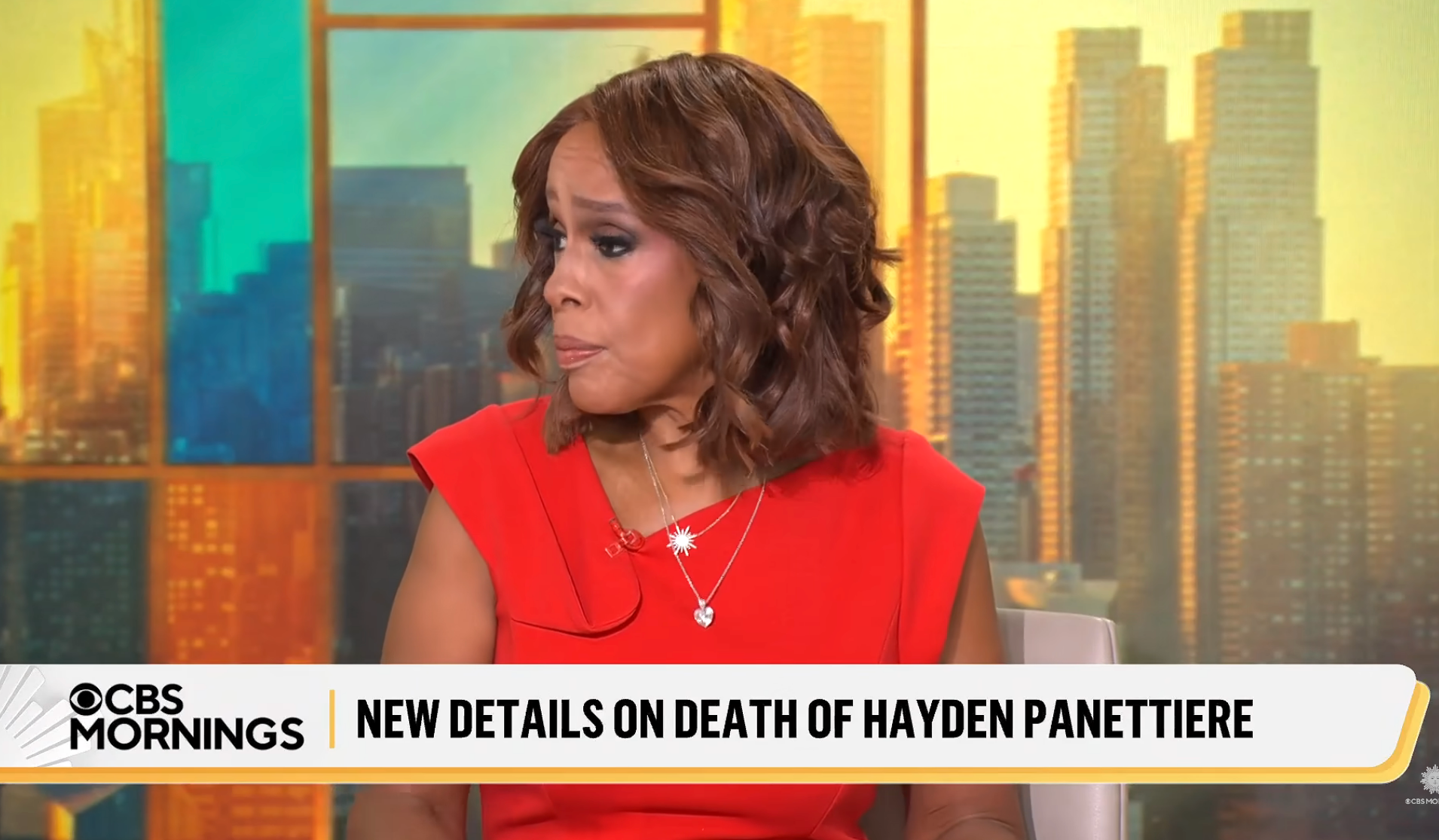 Gayle diskuterer nylige detaljer om døden til Hayden Panettiere på CBS Mornings