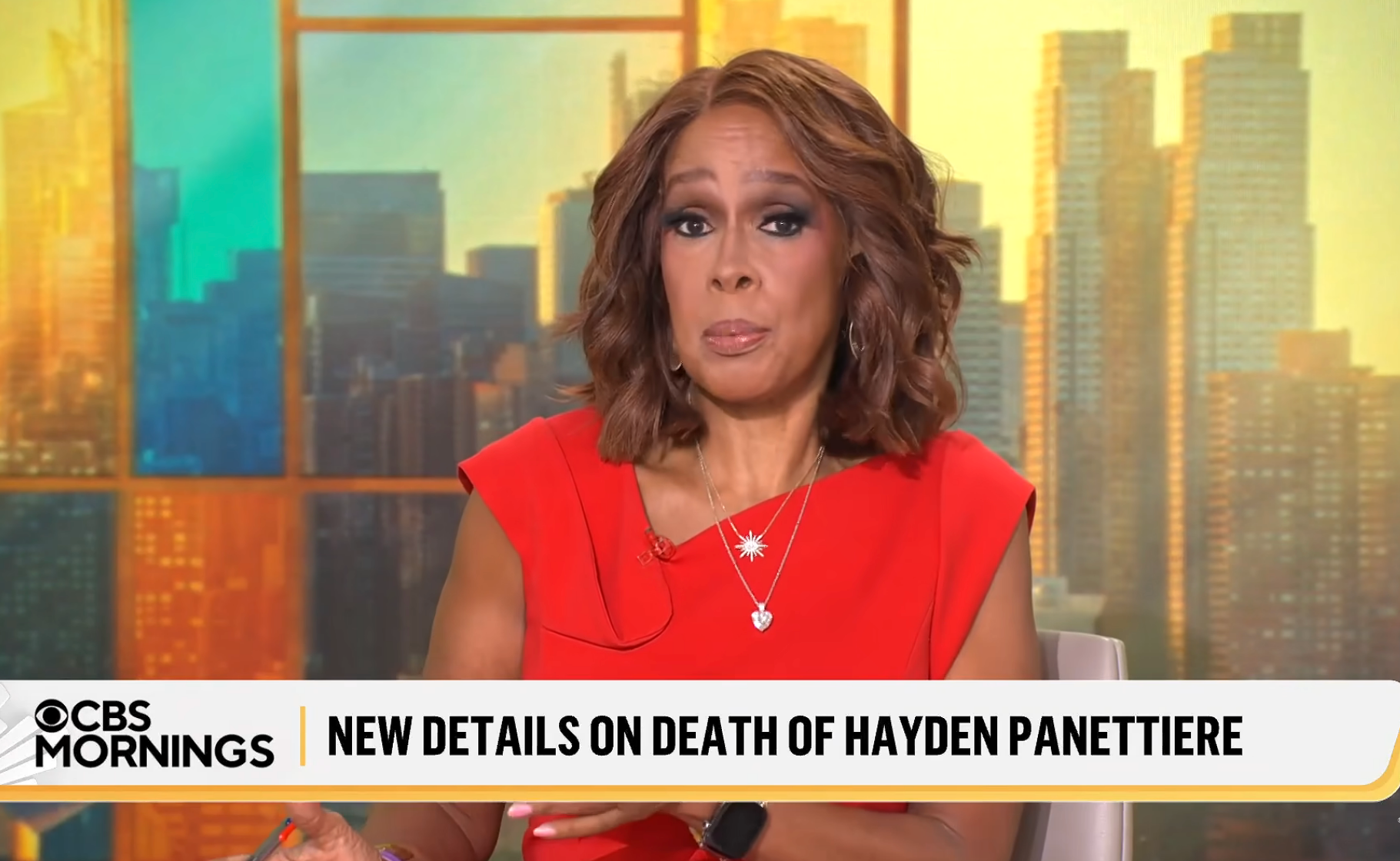Gayle diskuterer nylige detaljer om døden til Hayden Panettiere på CBS Mornings