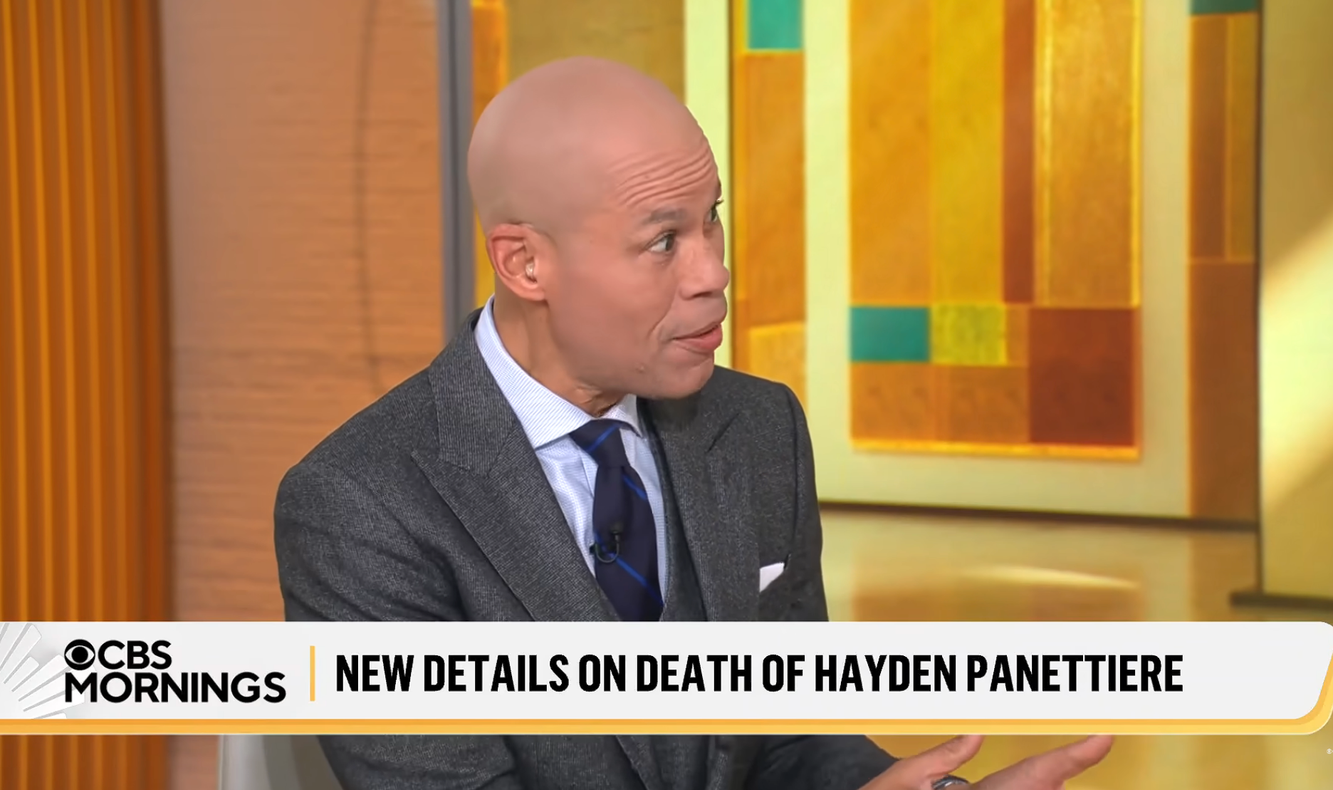 Vladimir Duthiers diskuterer nylige detaljer om Hayden Panettieres død på CBS Mornings