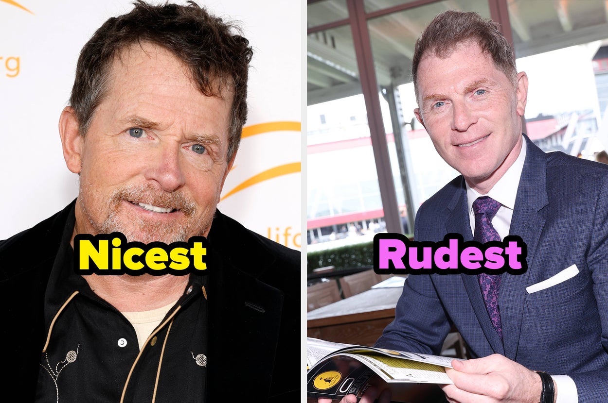 "nicest" over michael j fox and "rudest" over bobby flay