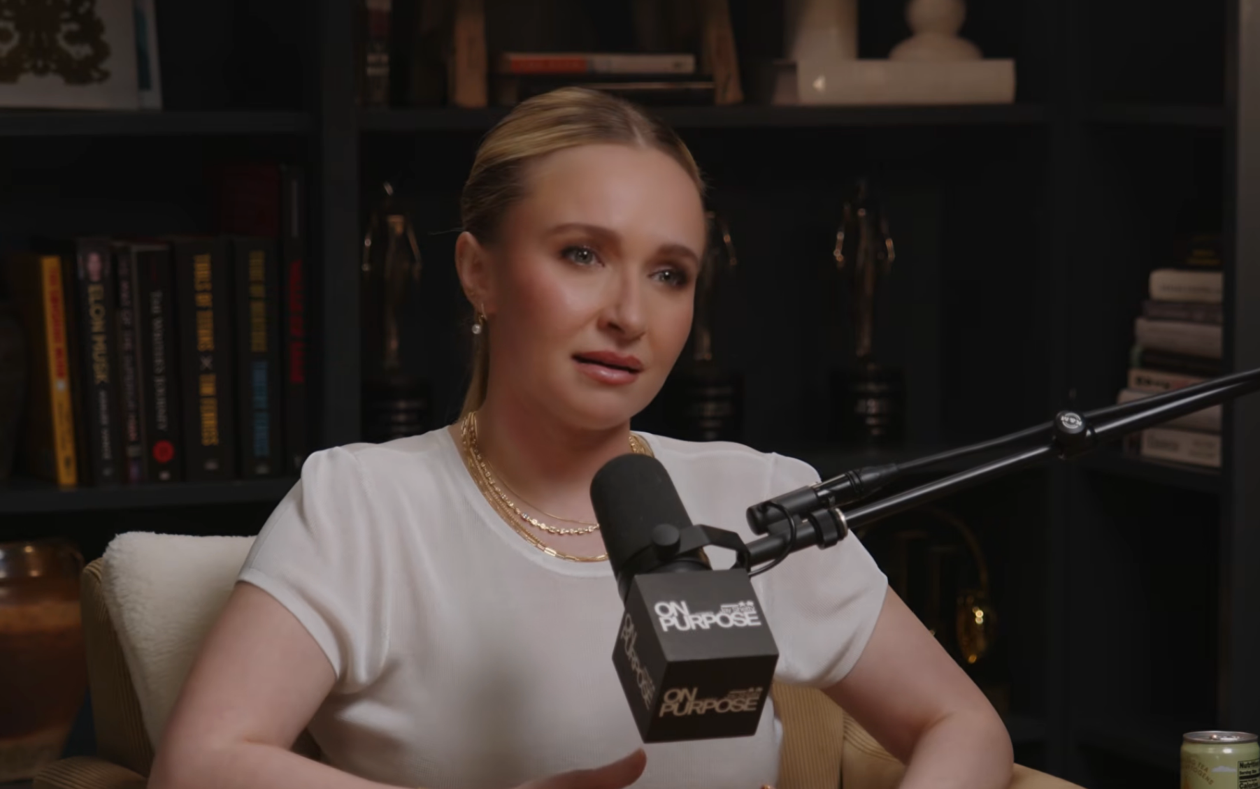 Hayden speaking on a podcast