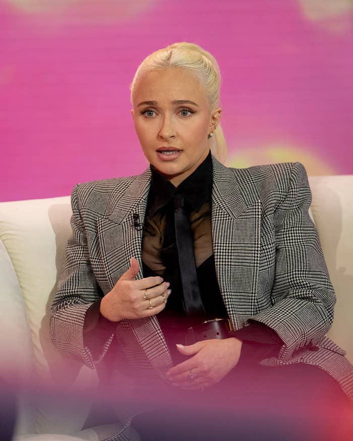 Hayden Panettiere on a talk show