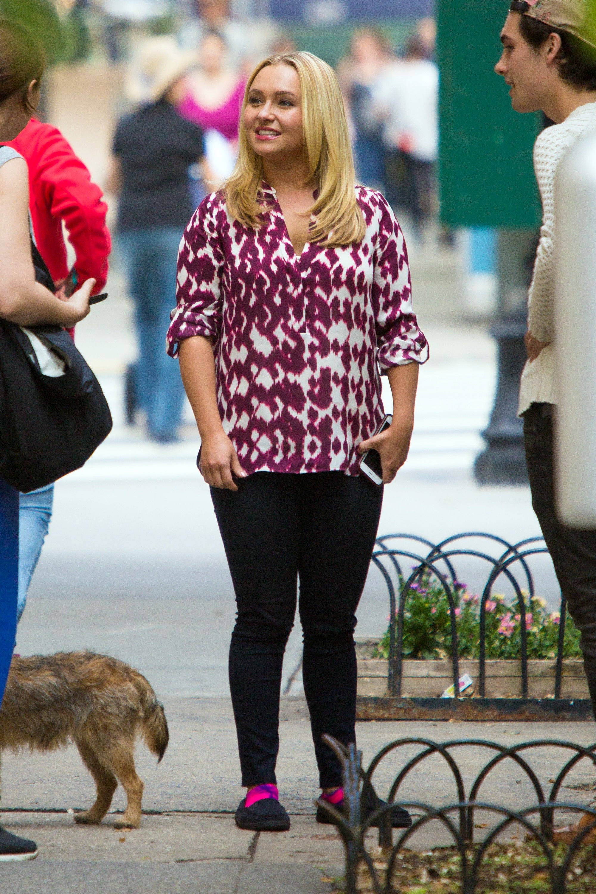 Hayden walking outdoors
