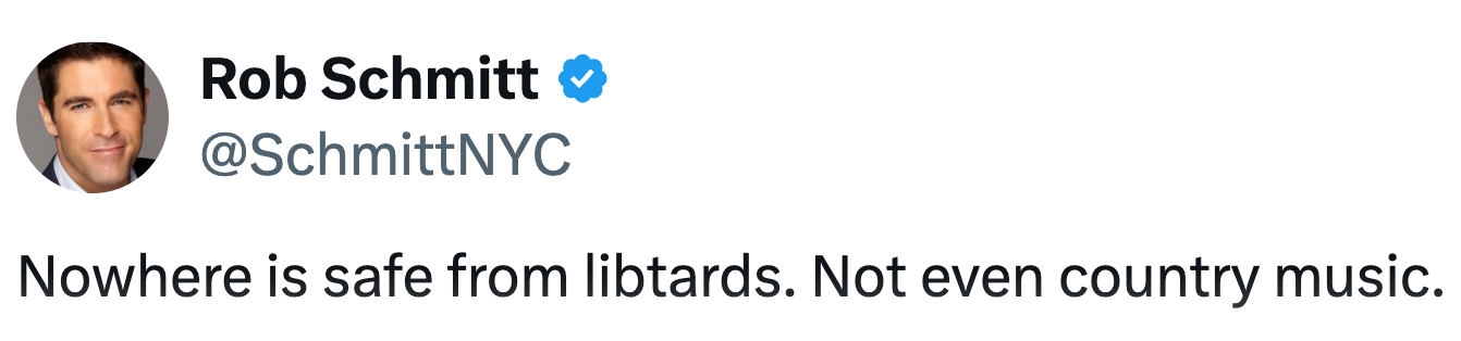Tweet av Rob Schmitt: