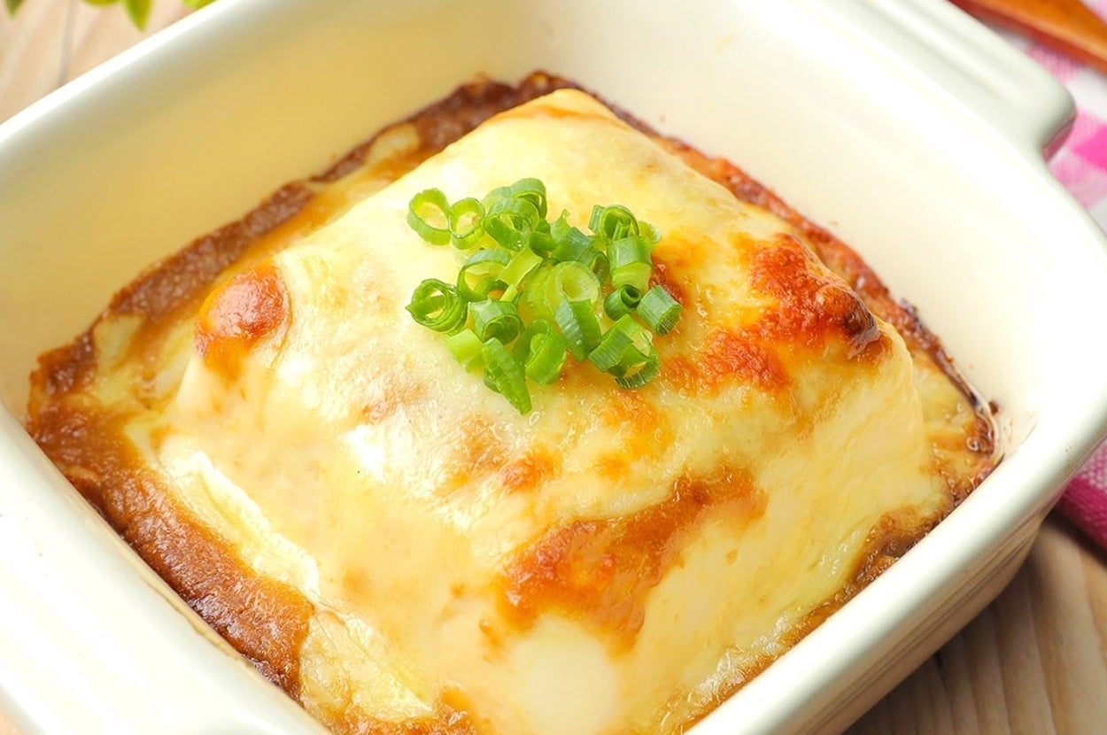 豆腐のみそマヨチーズ焼き