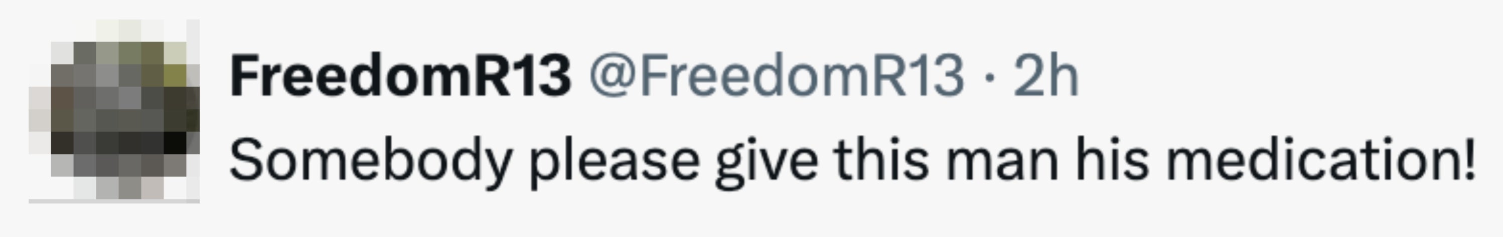 Tweet av FreedomR13: