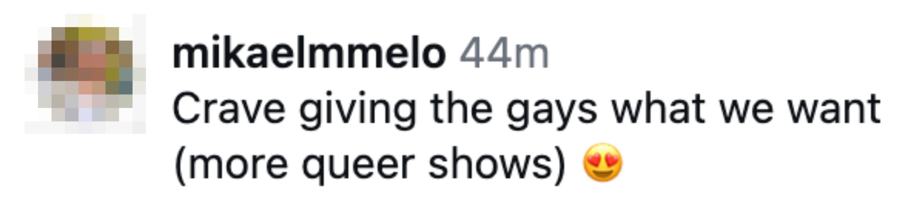 Skjermbilde av en kommentar på sosiale medier av mikaelmelo som sa: