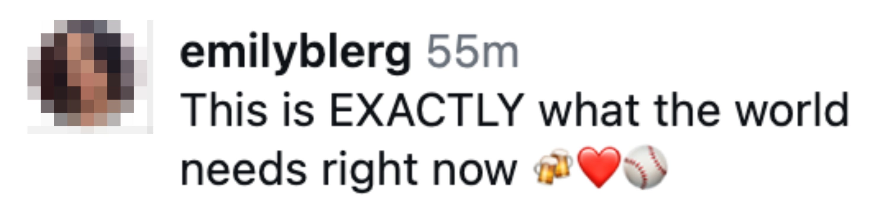 Emilyblergs kommentar sier:
