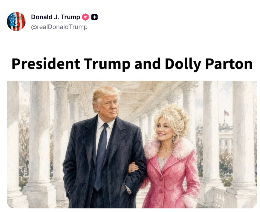 Illustration of a man in a suit walking arm-in-arm with a woman in a pink jacket under a columned walkway