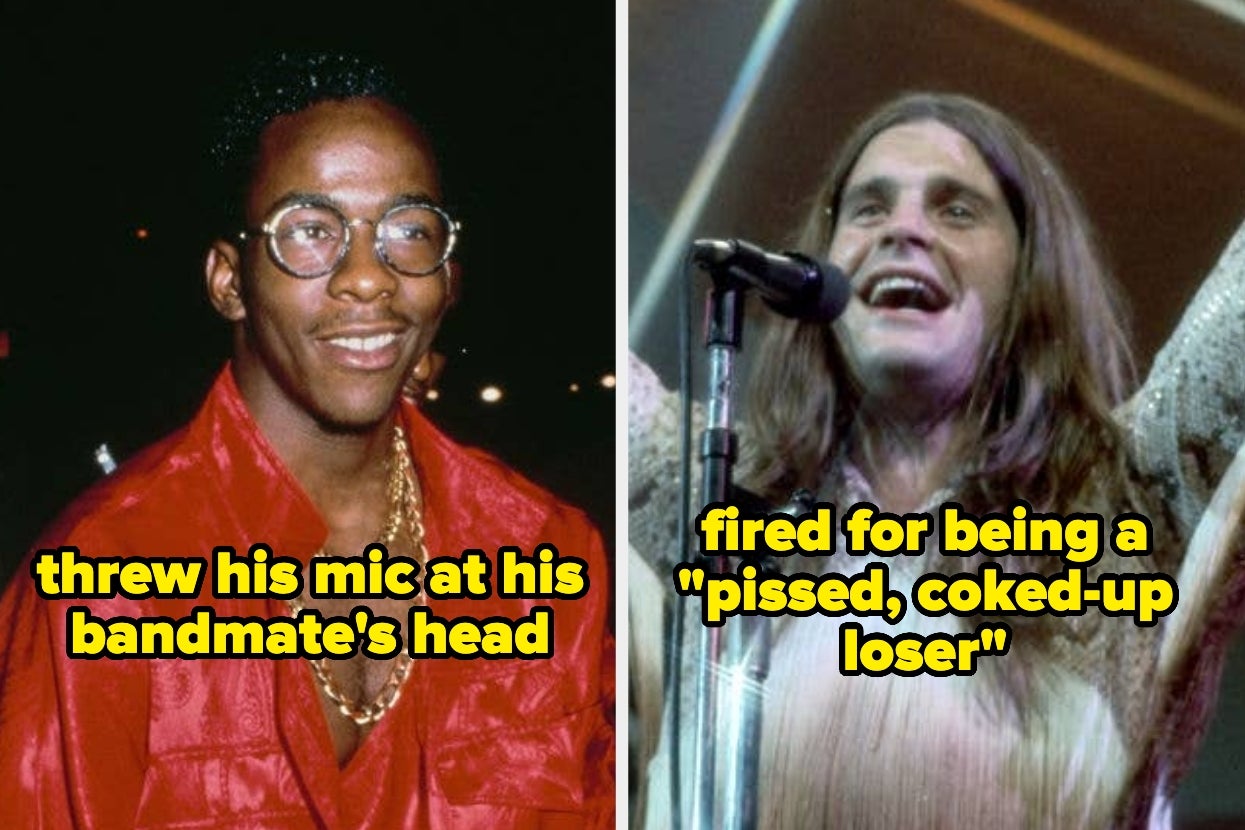 Bobby Brown threw his mic at his bandmate's head, and Ozzy Osbourne was fired for being a "pissed, coked-up loser"