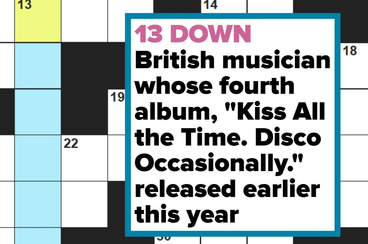 Crossword hint: British musician; fourth album "Kiss All the Time. Disco Occasionally." released this year