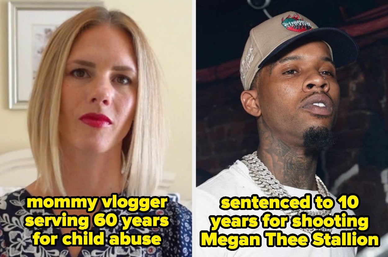 mommy vlogger Ruby Franke is serving 60 years for child, and Tory Lanez was sentenced to 10 years for shooting Megan Thee Stallion.