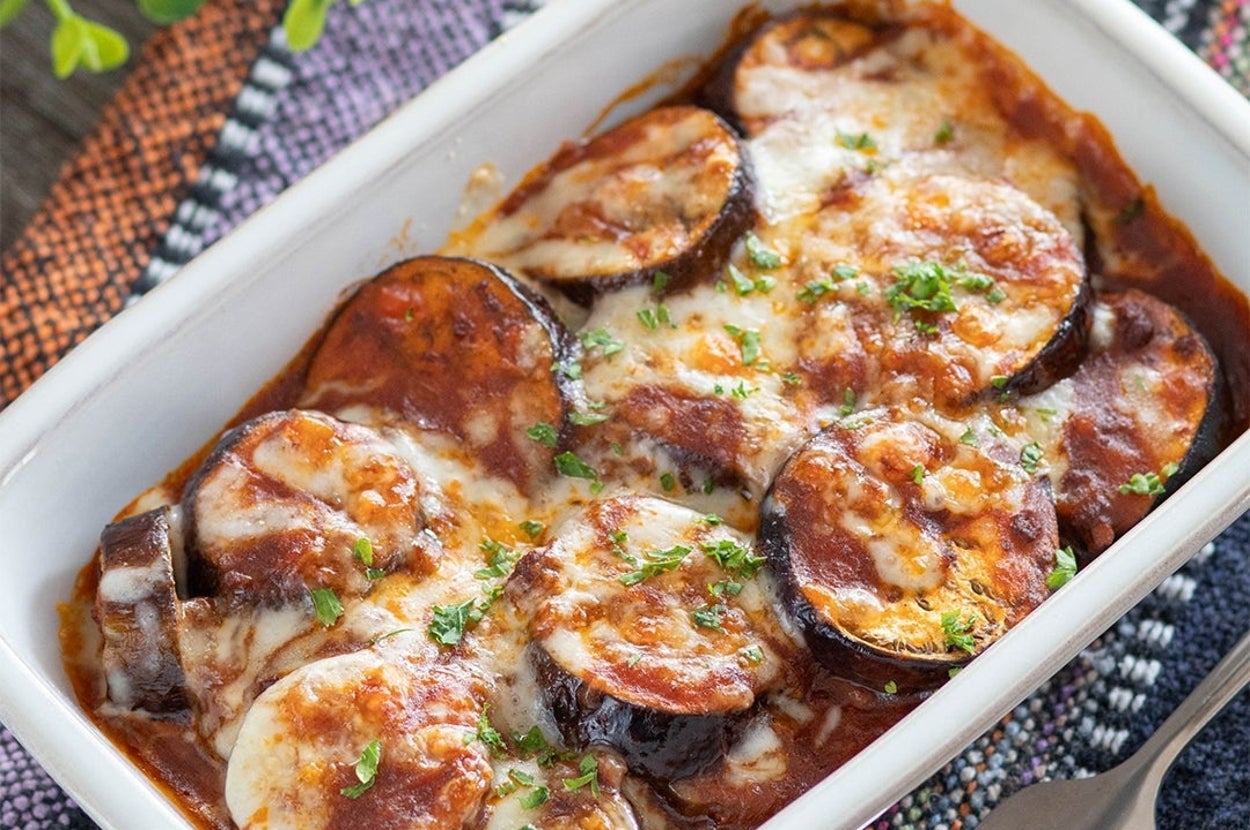 なすとミートソースのチーズ焼き