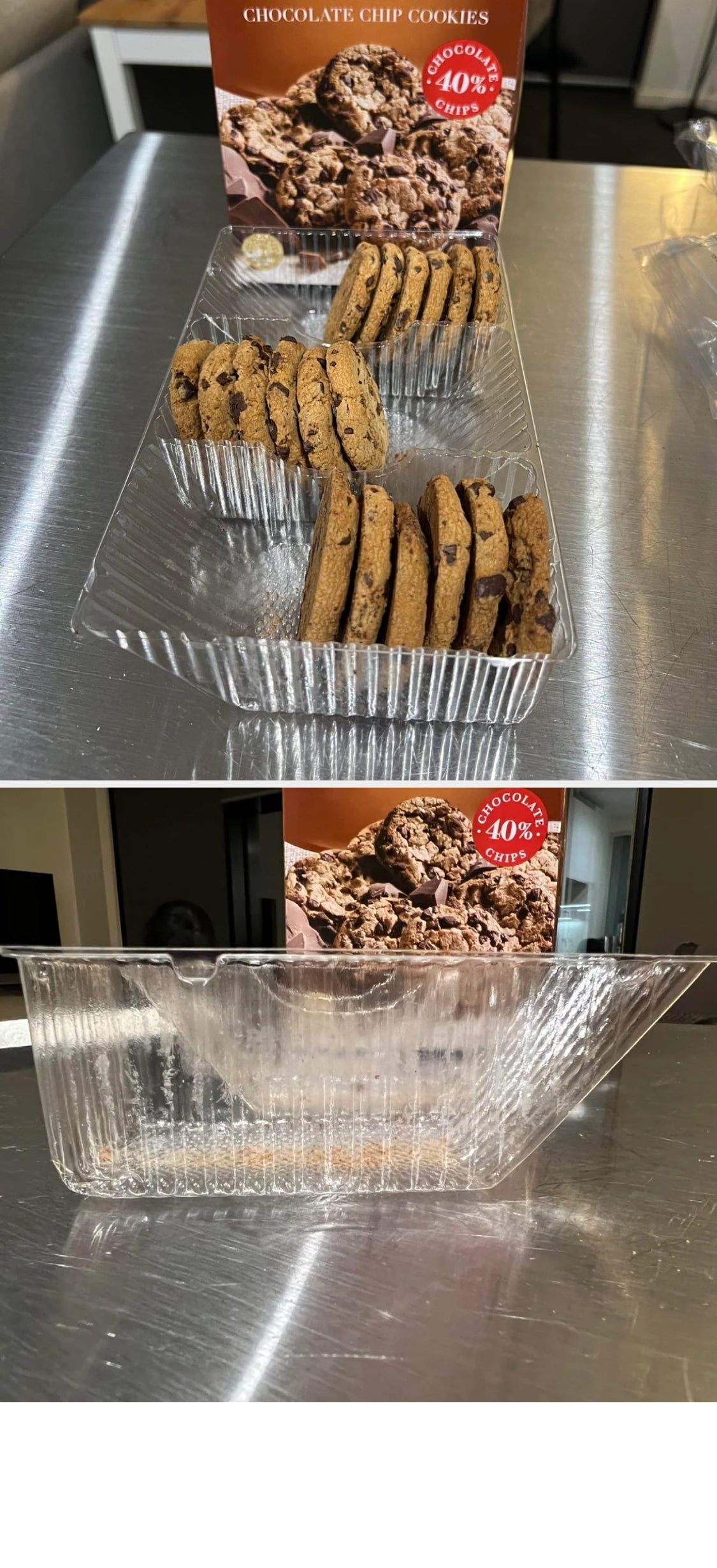 Box of Arnott's Premier cocoa  spot   cookies with respective  cookies stacked successful  a wide   integrative  tray