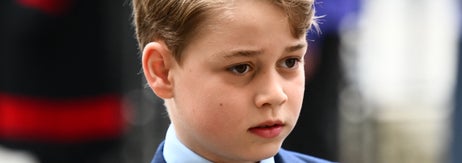 当時8歳のジョージ王子（＝2022年3月29日撮影） / Daniel LEAL / AFP＝時事