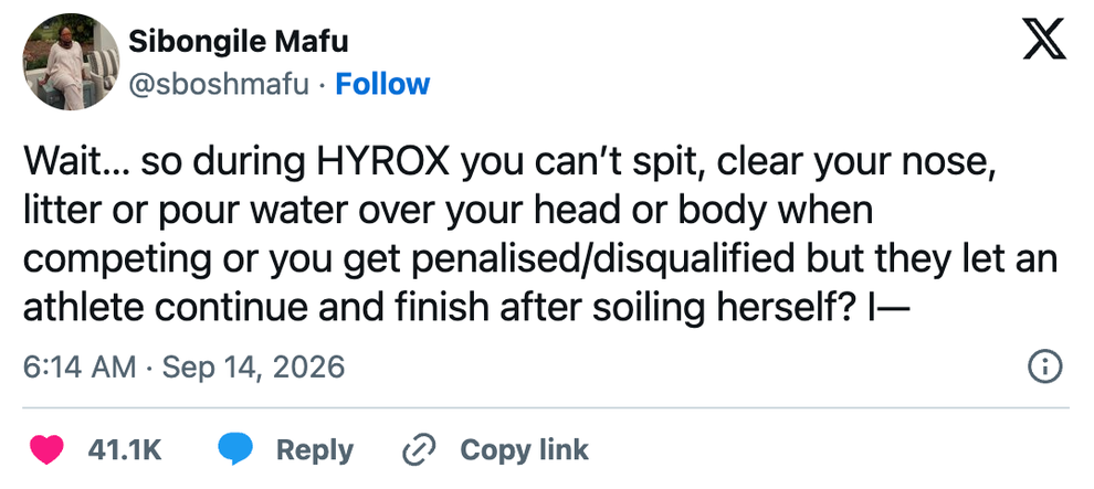 HYROX Athlete Poop Incident Takes Over Internet