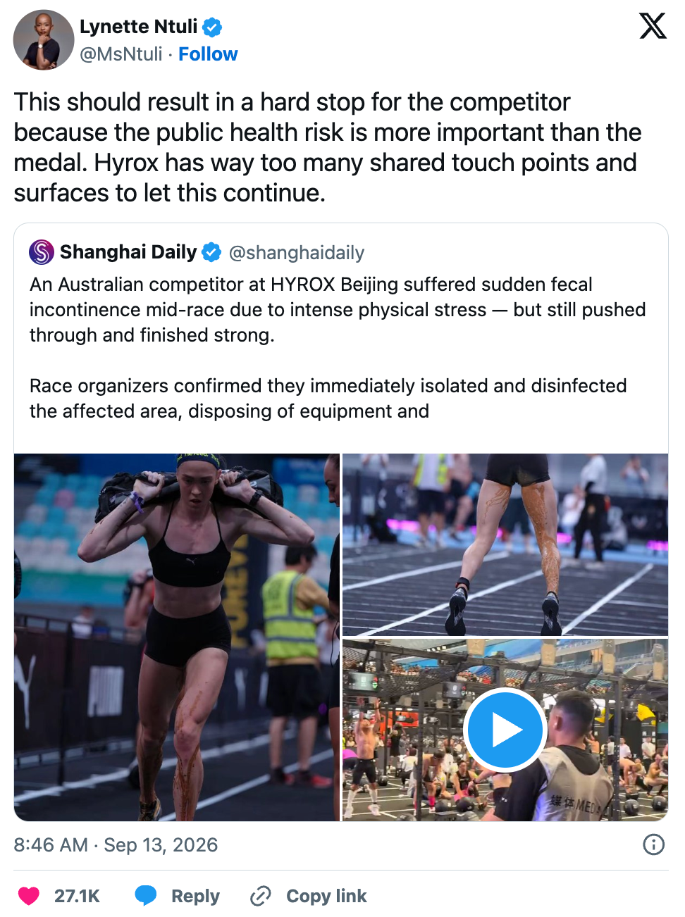 HYROX Athlete Poop Incident Takes Over Internet
