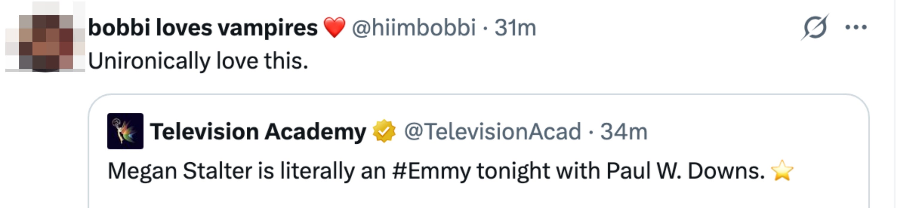 tweet: "Unironically love this"
