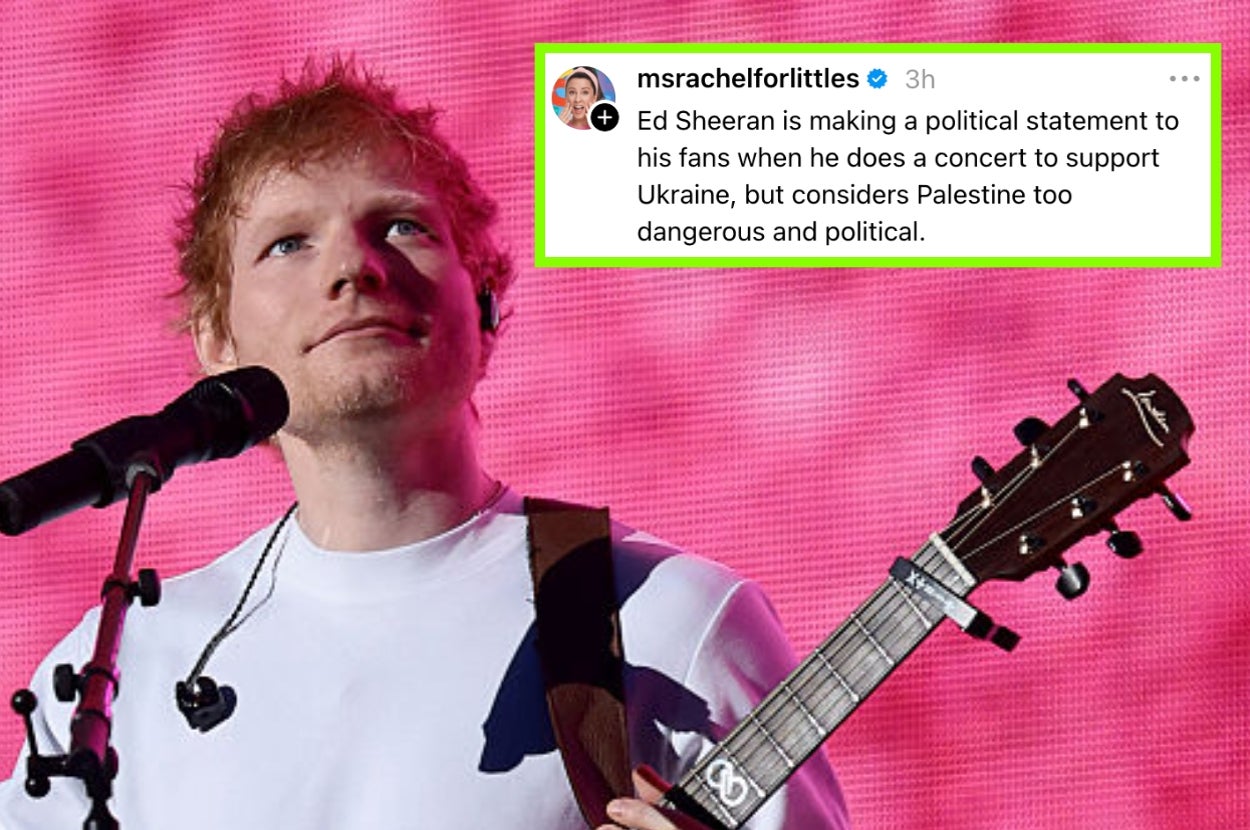 Here's Ed Sheeran's "Spineless" Response After Macklemore Was Removed From His Tour For His Speech About Palestine